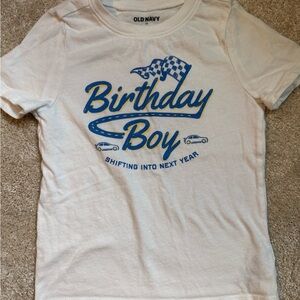 Old Navy Blue and White Short Sleeve Tee